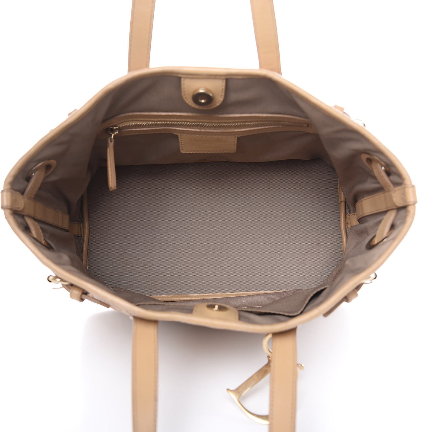 Coated Canvas Cannage Mini Panarea Tote Beige
