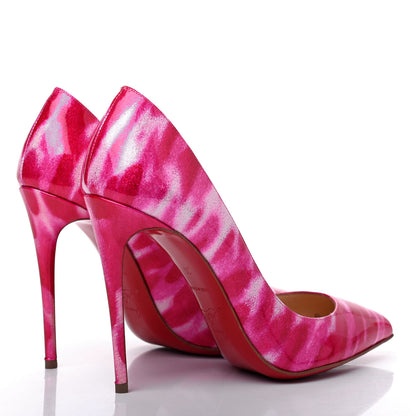 Christian Louboutin Patent Glittart Pigalle Follies 100 Pumps 36 Shocking Pink 4 of 10