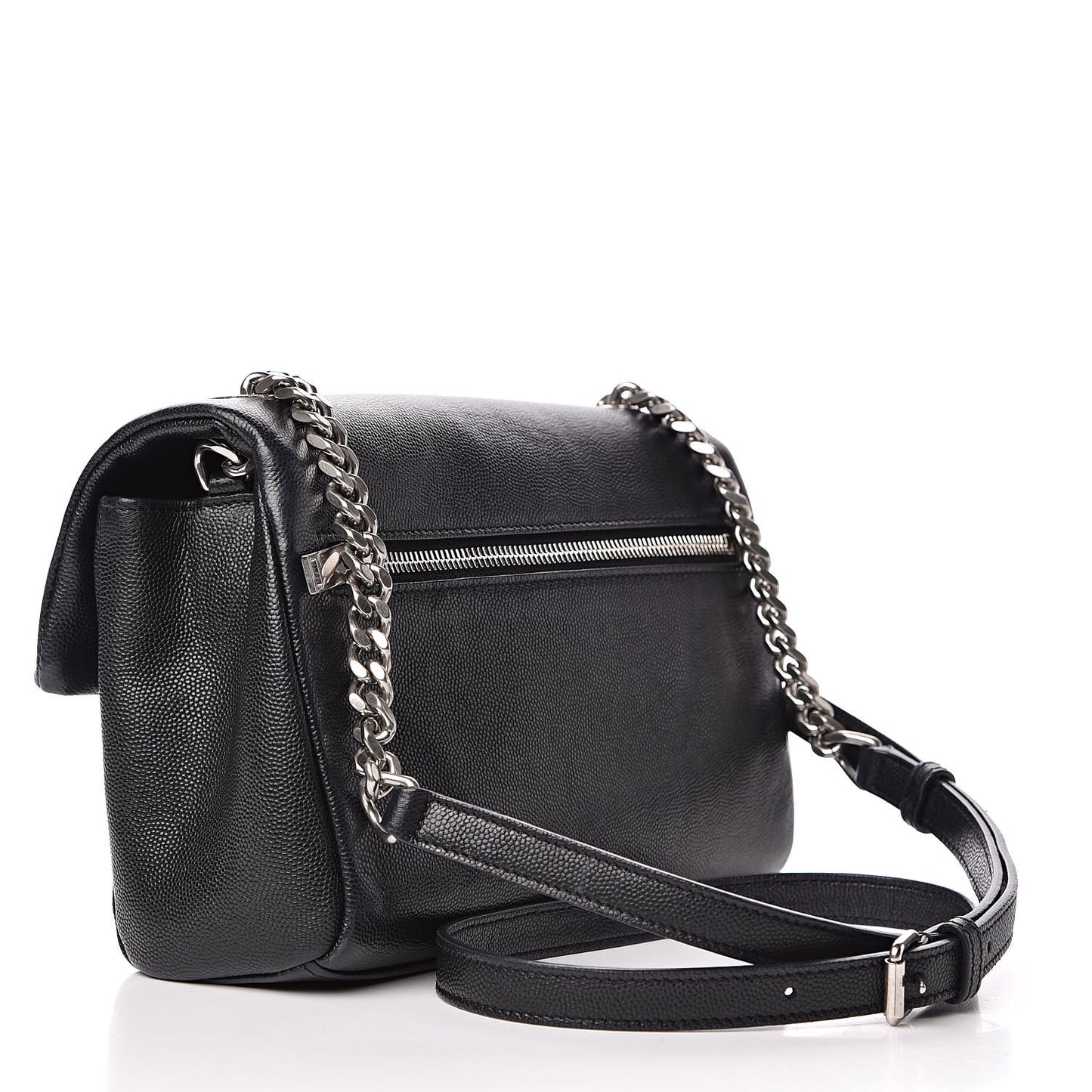 Grain De Poudre Small West Hollywood Monogram Fold-Over Bag Black