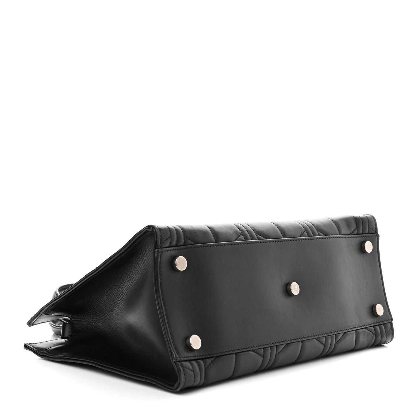 Calfskin Web Quilted Large Dionysus Tote Bag Black