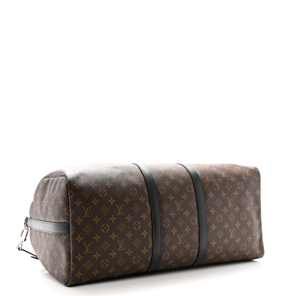 Louis Vuitton Monogram Macassar Keepall Bandouliere 55 3 of 9