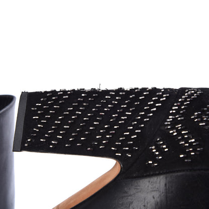Valentino Garavani Nappa Suede Beaded Boots 38 Black 13 of 16
