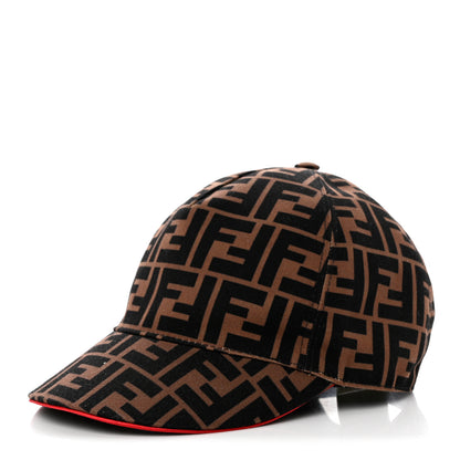Fendi Canvas FF Reloaded Baseball Hat Tobacco Red 1 of 8