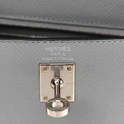 Hermes Epsom Kelly Sellier 25 Bleu Glacier 6 of 11