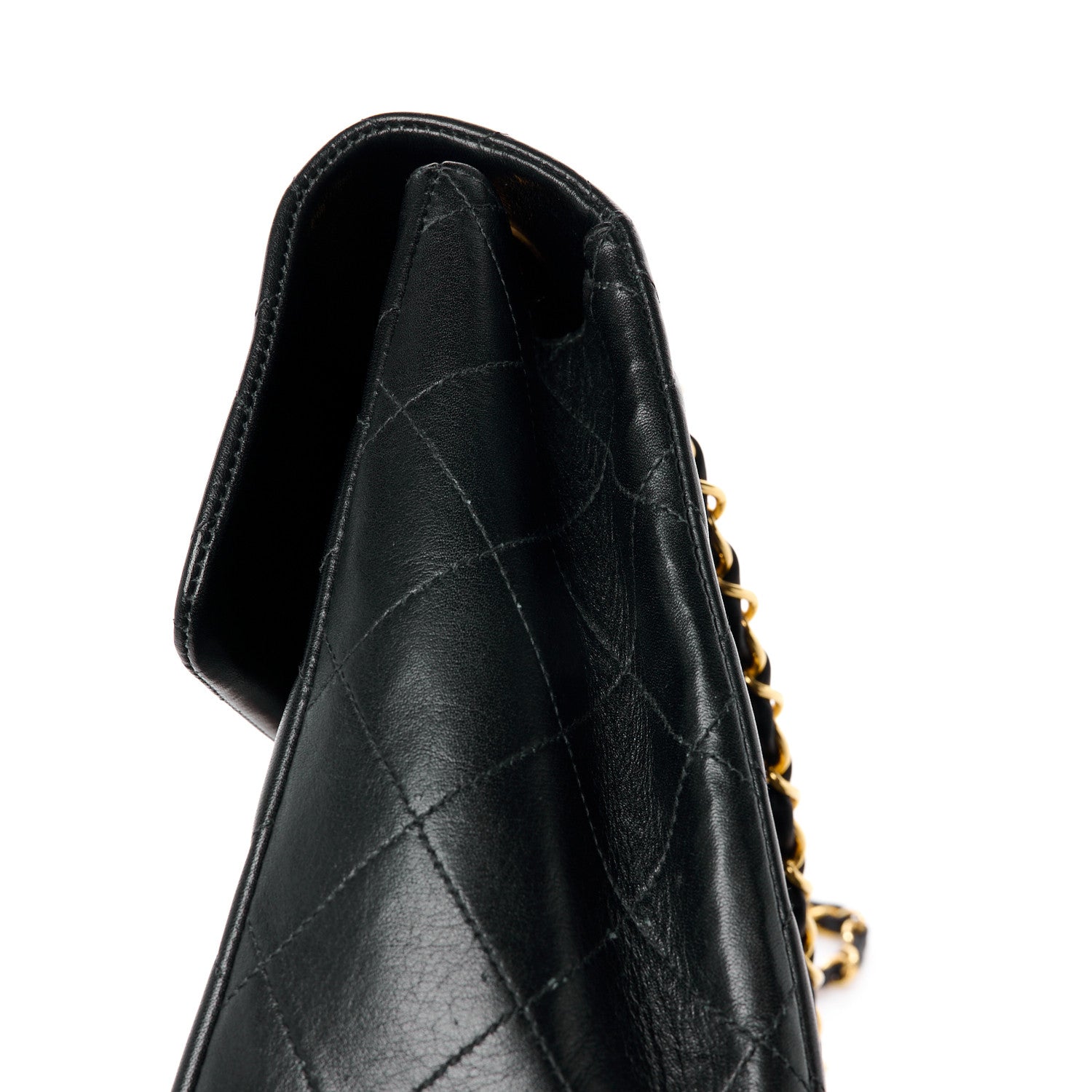 Chanel Lambskin Quilted XL Jumbo Single Flap Black 12 of 14
