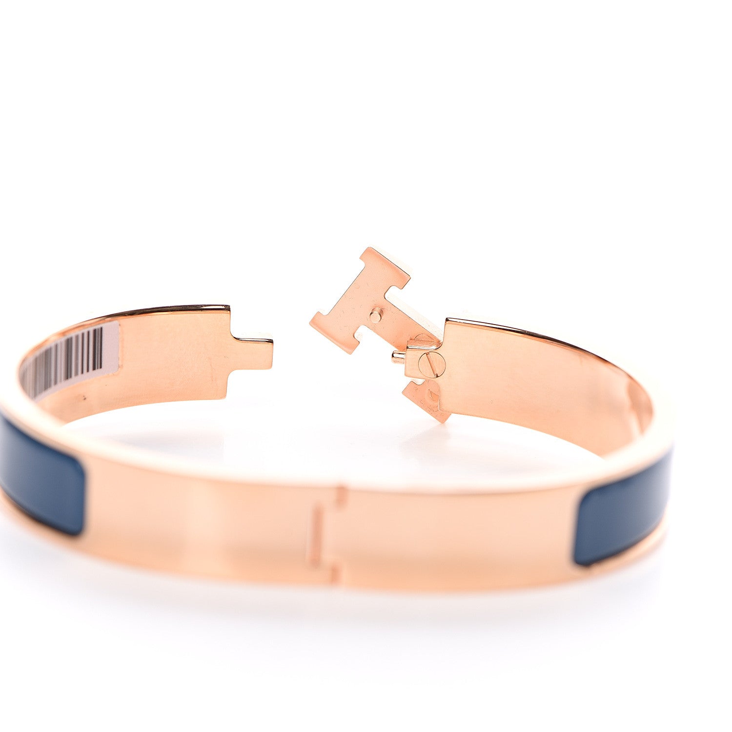Hermes Enamel Narrow Clic Clac H Bracelet GM Bleu De Genes 3 of 4