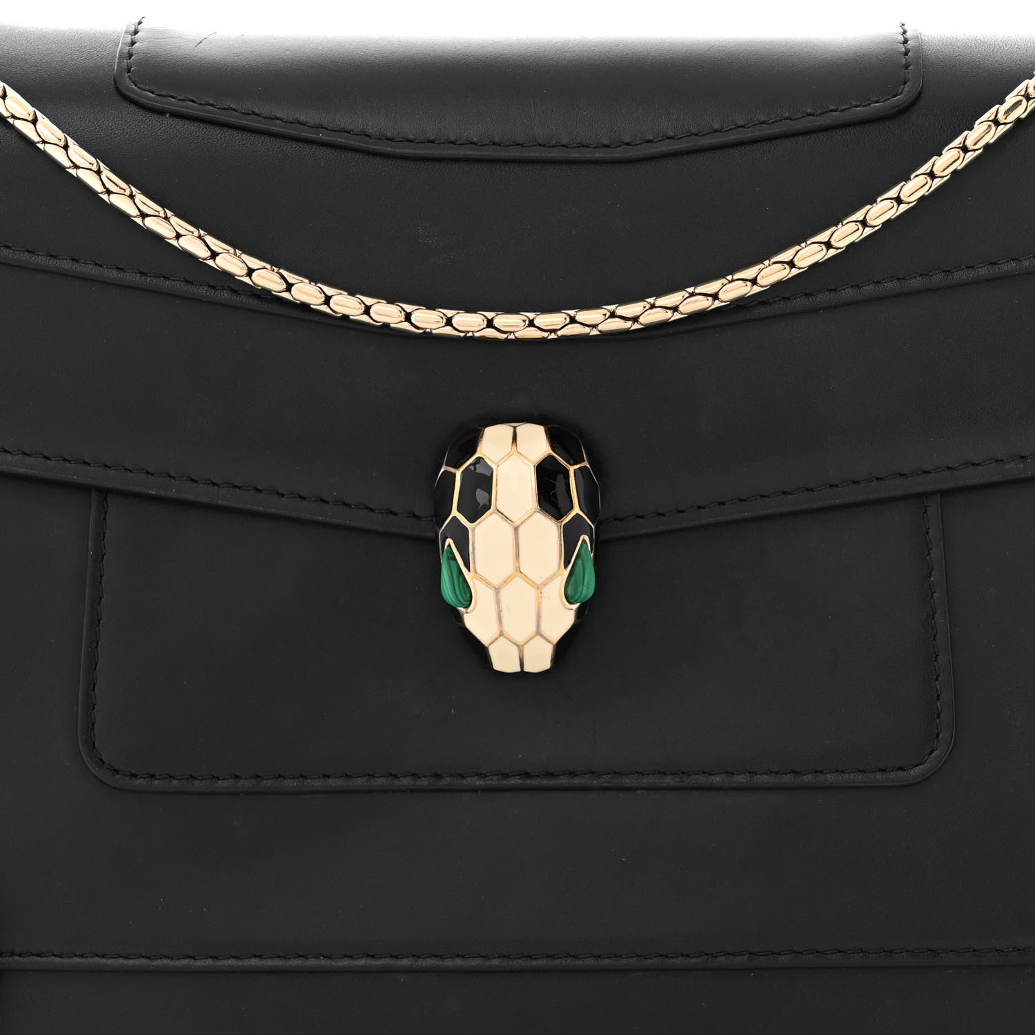 Bulgari Calfskin Serpenti Forever Crossbody Bag Black 7 of 13