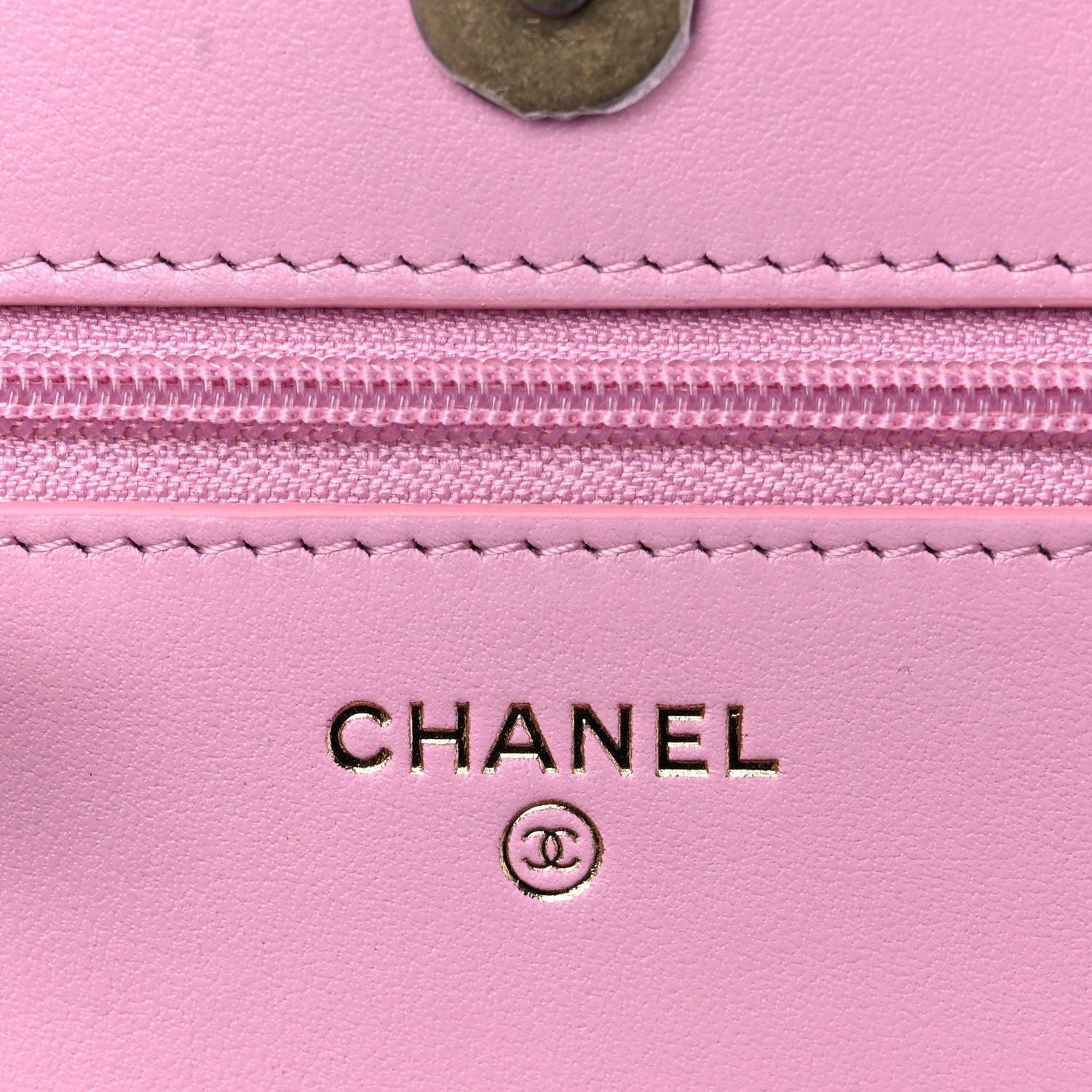 Chanel Shiny Caviar Quilted Pick Me Up Wallet On Chain WOC Pink 6 of 11