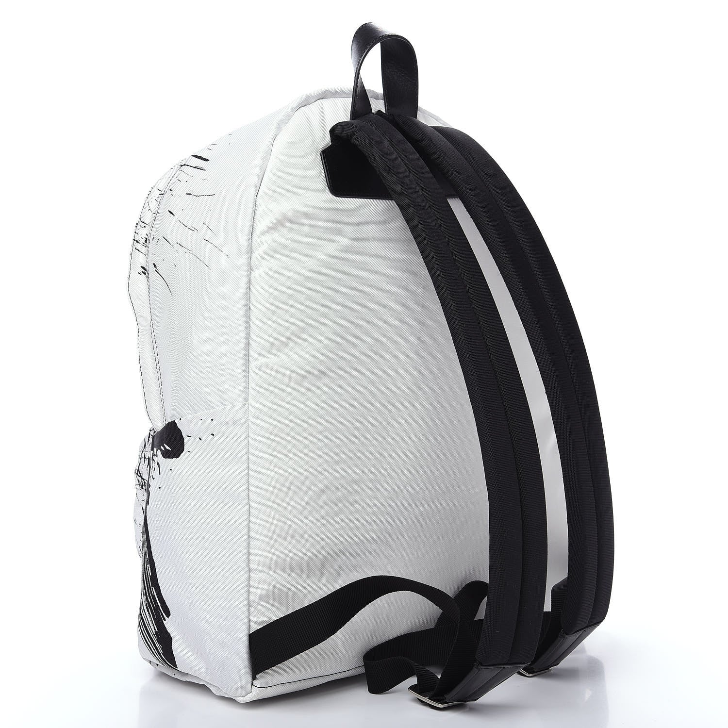Celine x Christian Marclay Canvas Backpack White Black 2 of 10