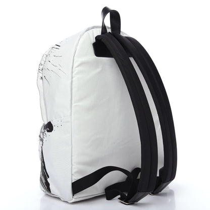 Celine x Christian Marclay Canvas Backpack White Black 2 of 10