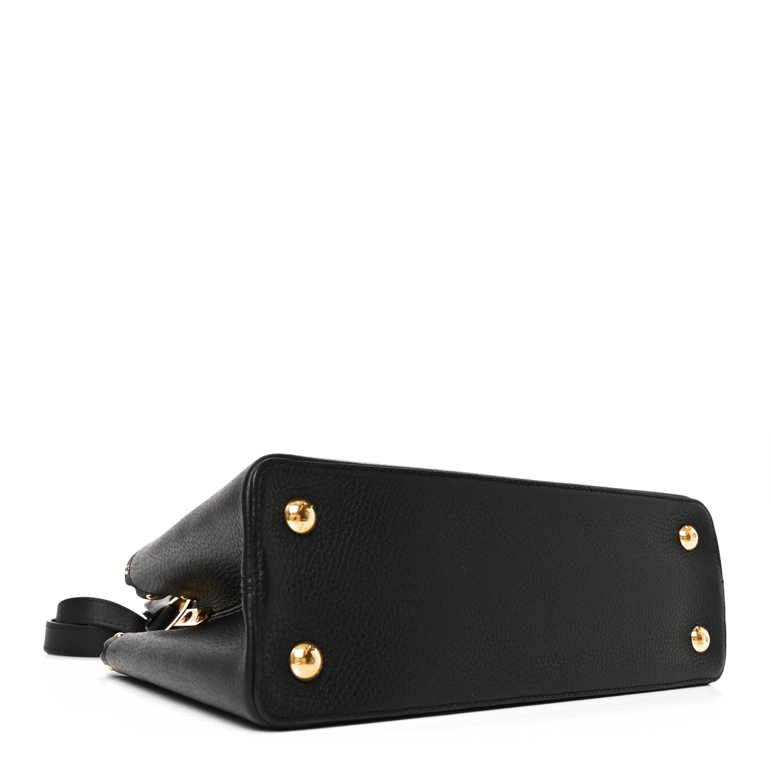 Louis Vuitton Taurillon Studded Capucines PM Black 4 of 9