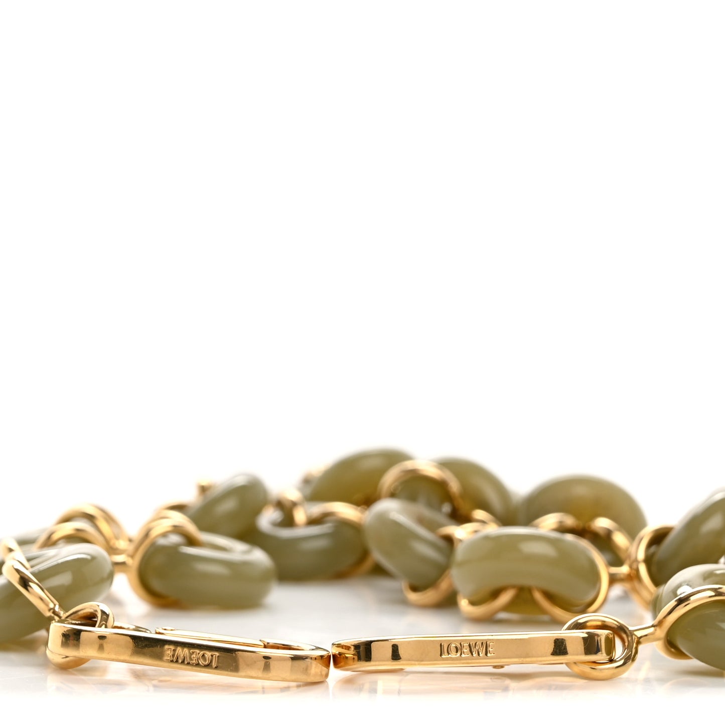 Brass Donut Chain Shoulder Strap  Gray