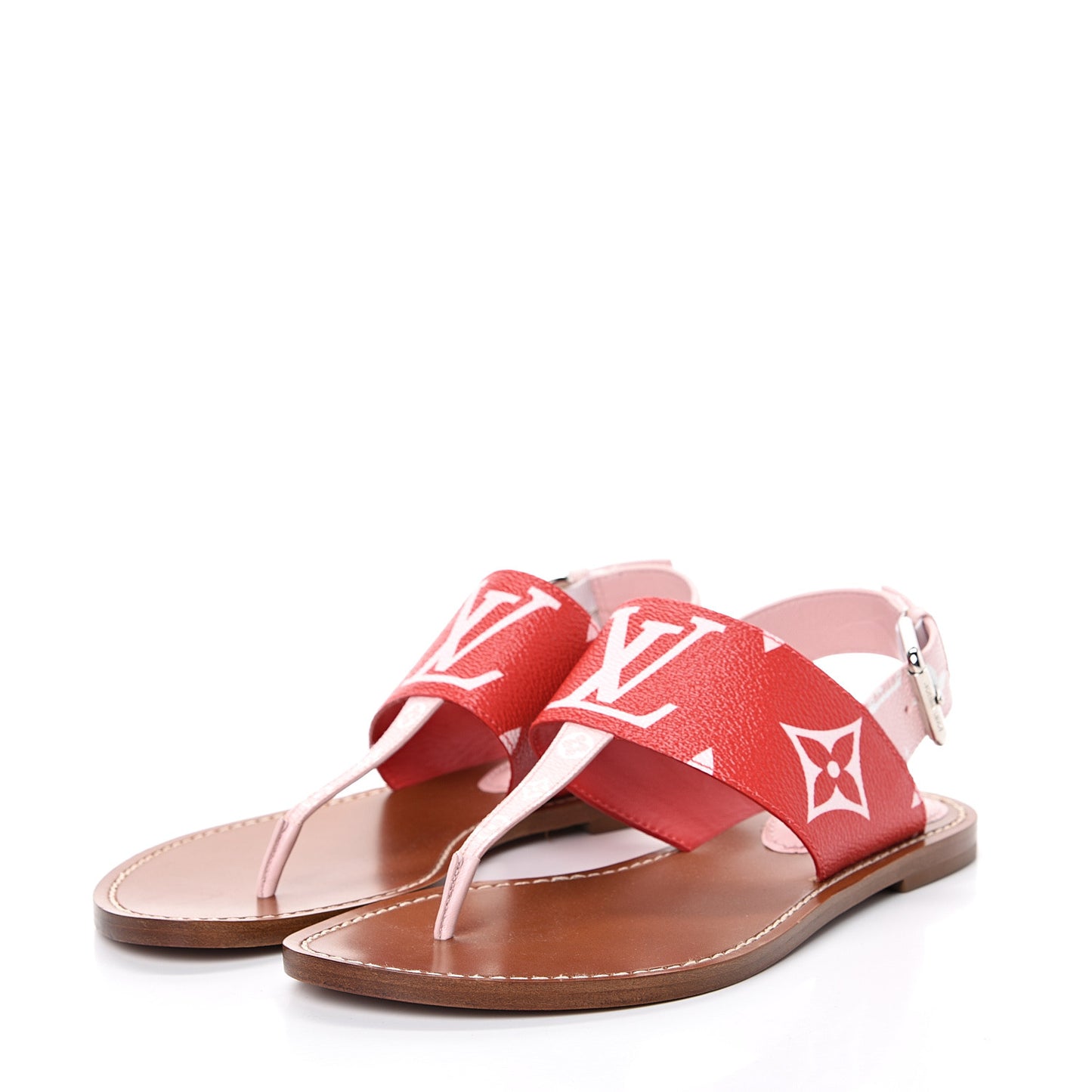 Monogram Giant Sandals 37.5 Rouge
