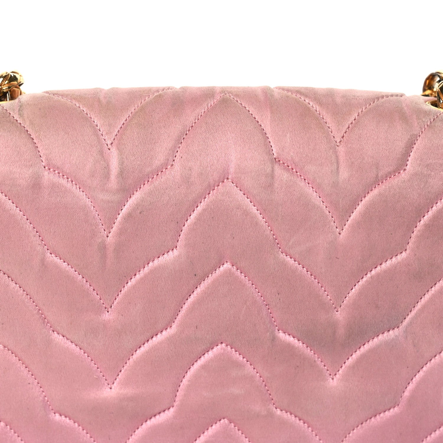 Chanel Satin Quilted Flap Shoulder Bag Pink 6 of 10