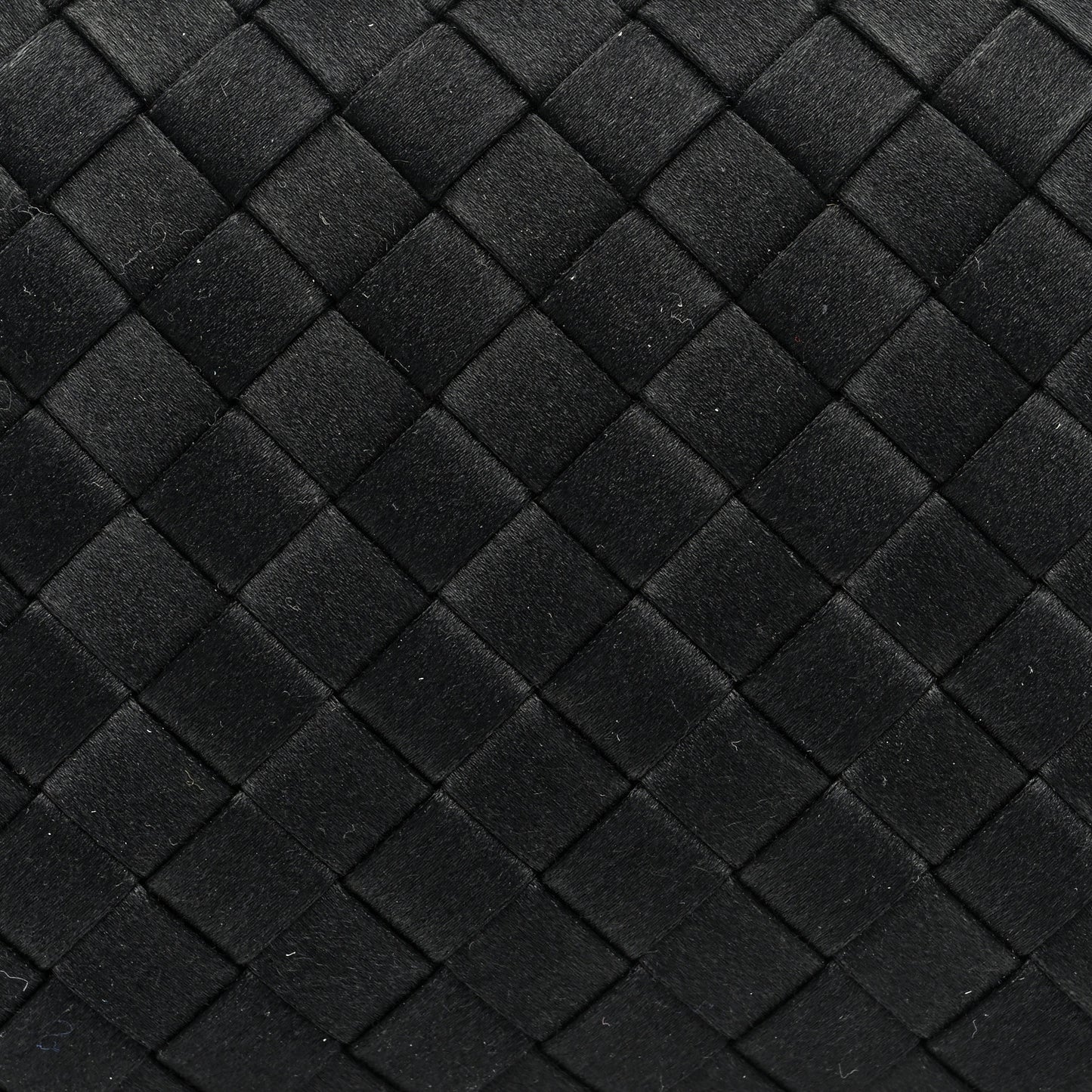 Satin Intreccio Impero Knot Clutch Black