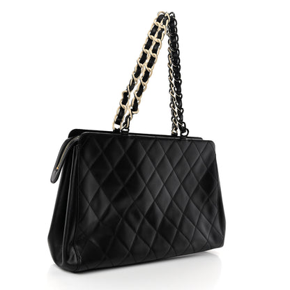 Chanel Lambskin Bekko Chain Large Shoulder Bag Black 3 of 11