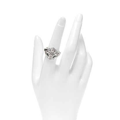 Chanel 18K White Gold Diamond Sous Le Signe Du Lion Ring 54 7 3 of 16