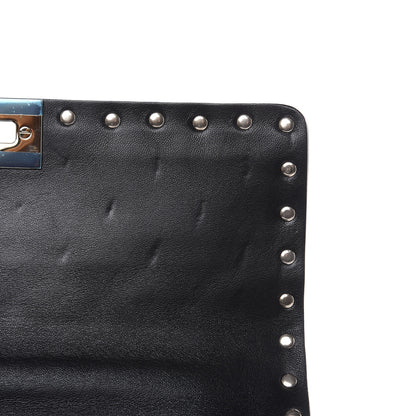 Valentino Garavani Lambskin Medium Rockstud Spike Shoulder Bag Black 10 of 11