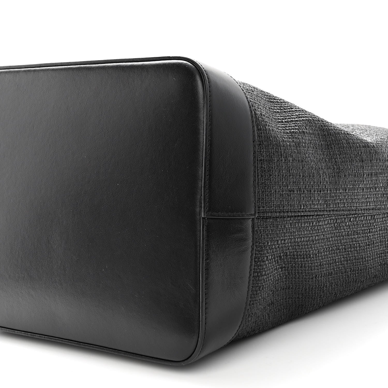 Saint Laurent Linen Canvas Teddy Shopping Bag Black 11 of 11