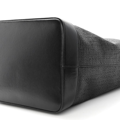 Saint Laurent Linen Canvas Teddy Shopping Bag Black 11 of 11