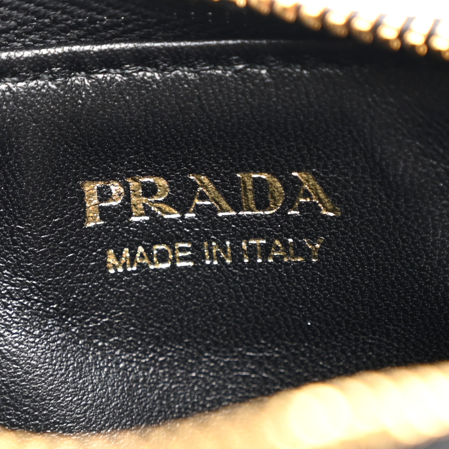 Prada Saffiano Triangle Zip Card Holder Black 6 of 8