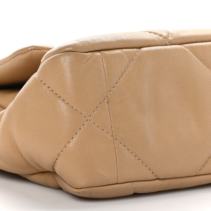Chanel Lambskin Quilted Medium Chanel 19 Flap Dark Beige 9 of 11