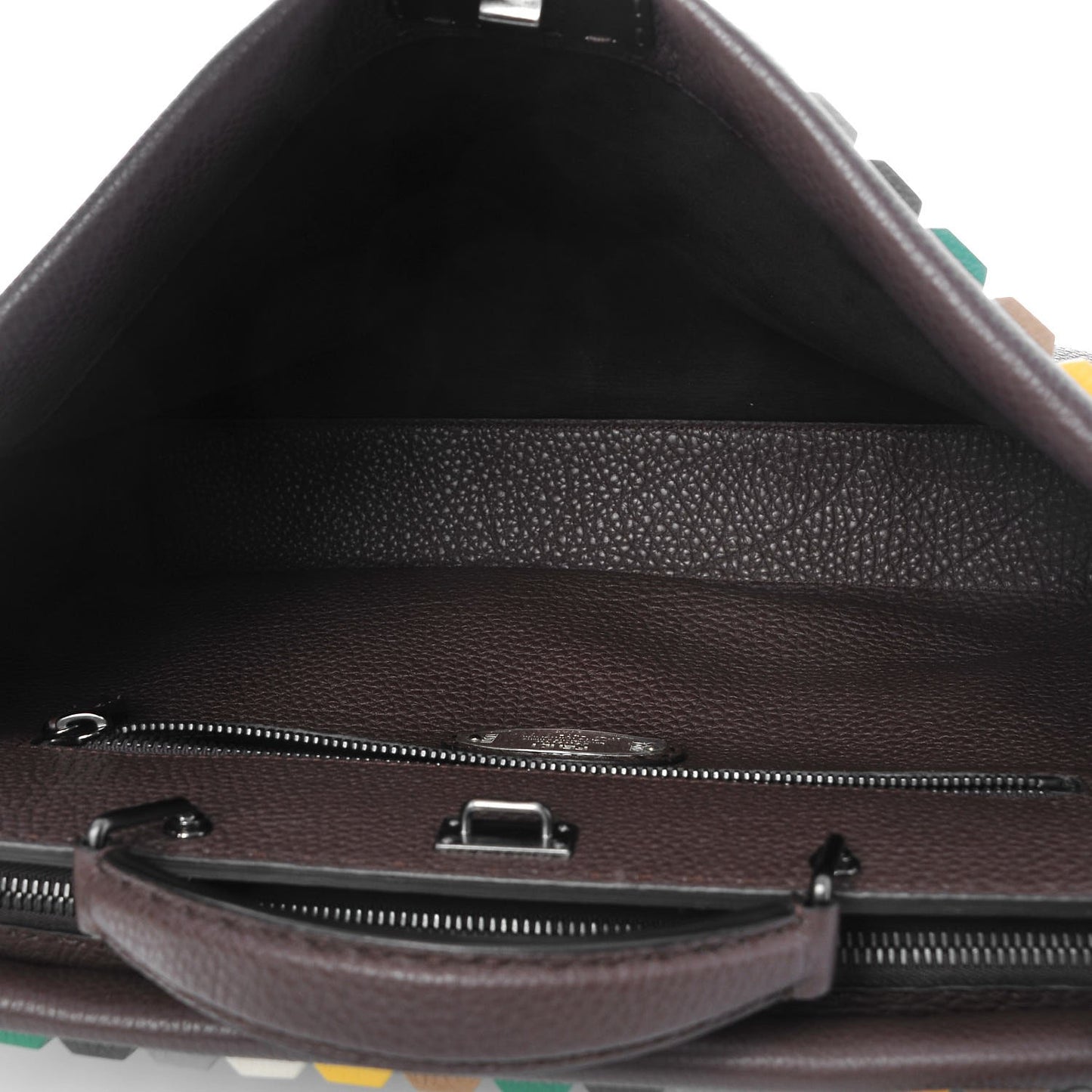 Cuoio Romano Selleria Studded Large Mens Peekaboo Iconic Essential Satchel Marrone Sunflower Multicolor