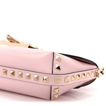 Valentino Garavani Brushed Calfskin Rockstud Flip Lock Chain Shoulder Bag Rose Quartz 9 of 10