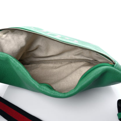 Gucci Grained Calfskin Logo Belt Bag Green 4 of 12
