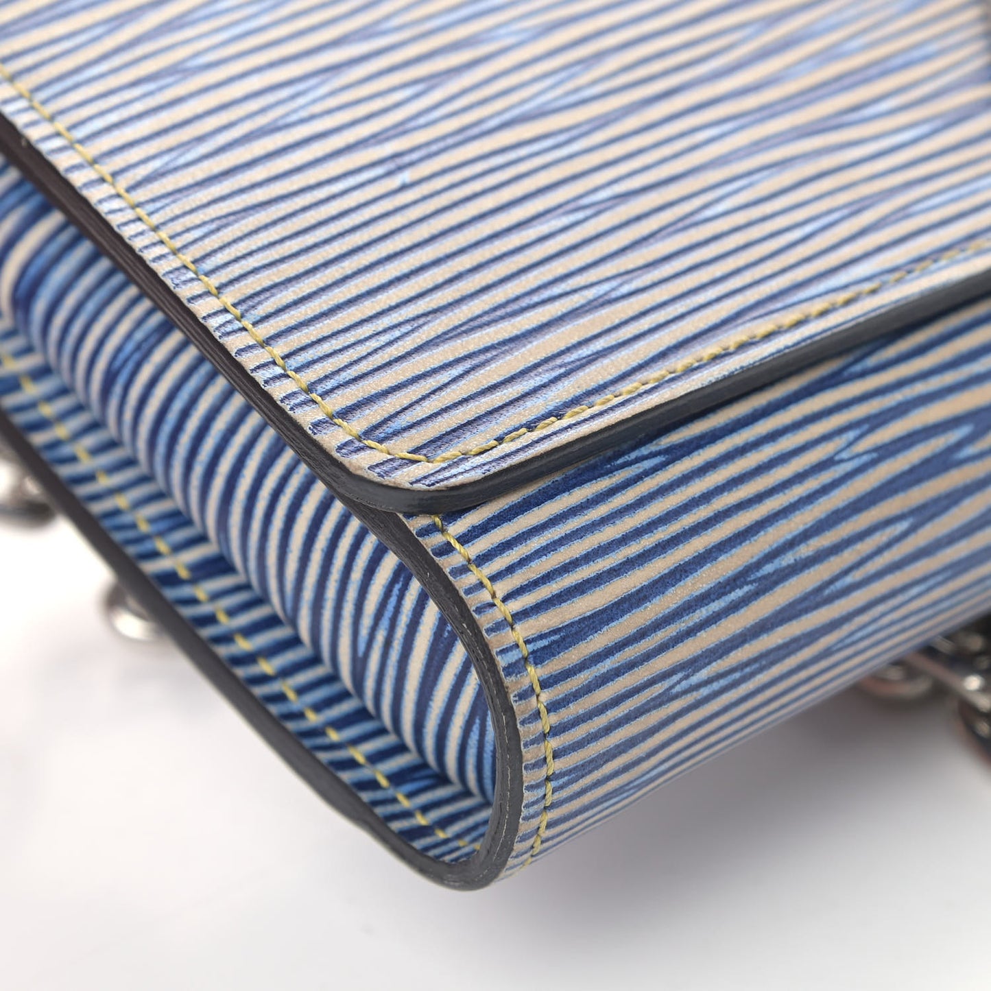 Epi Twist Chain Wallet Denim Light