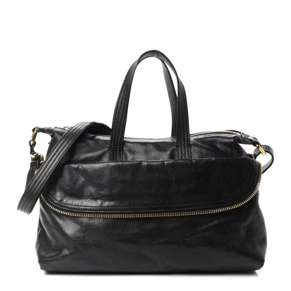 Fendi Goatskin Zip It Satchel Black 1 of 10