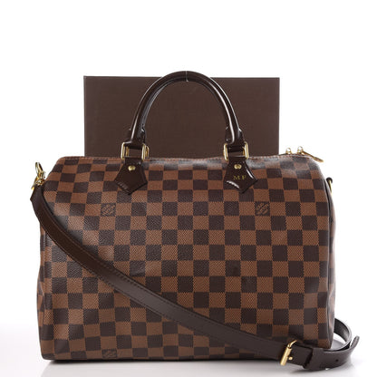 Louis Vuitton Damier Ebene Speedy Bandouliere 30 9 of 9