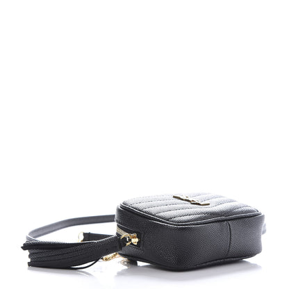 Saint Laurent Grain De Poudre Matelasse Monogram Baby Lou Camera Bag Black 4 of 10