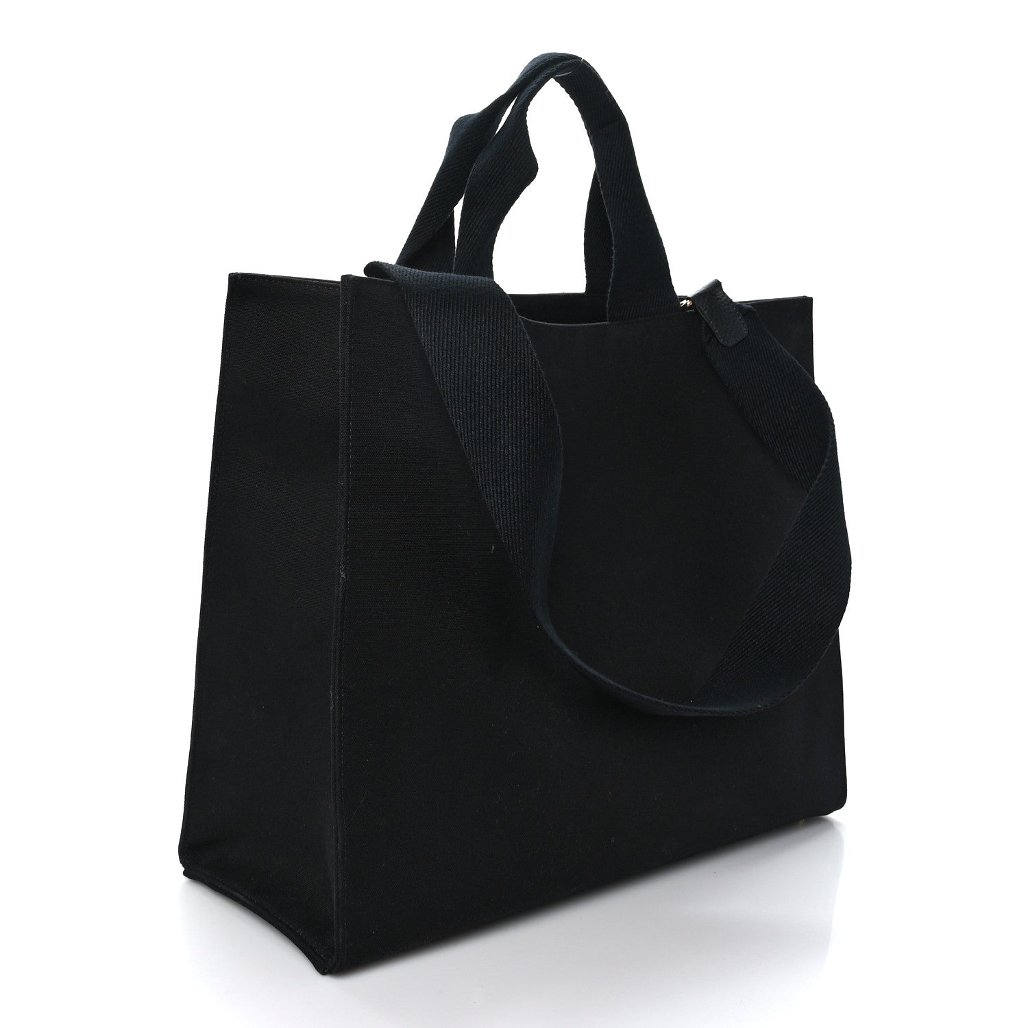 Fendi X VERSACE Canvas Fendace Logo Large Shopping Tote Black 3 of 8