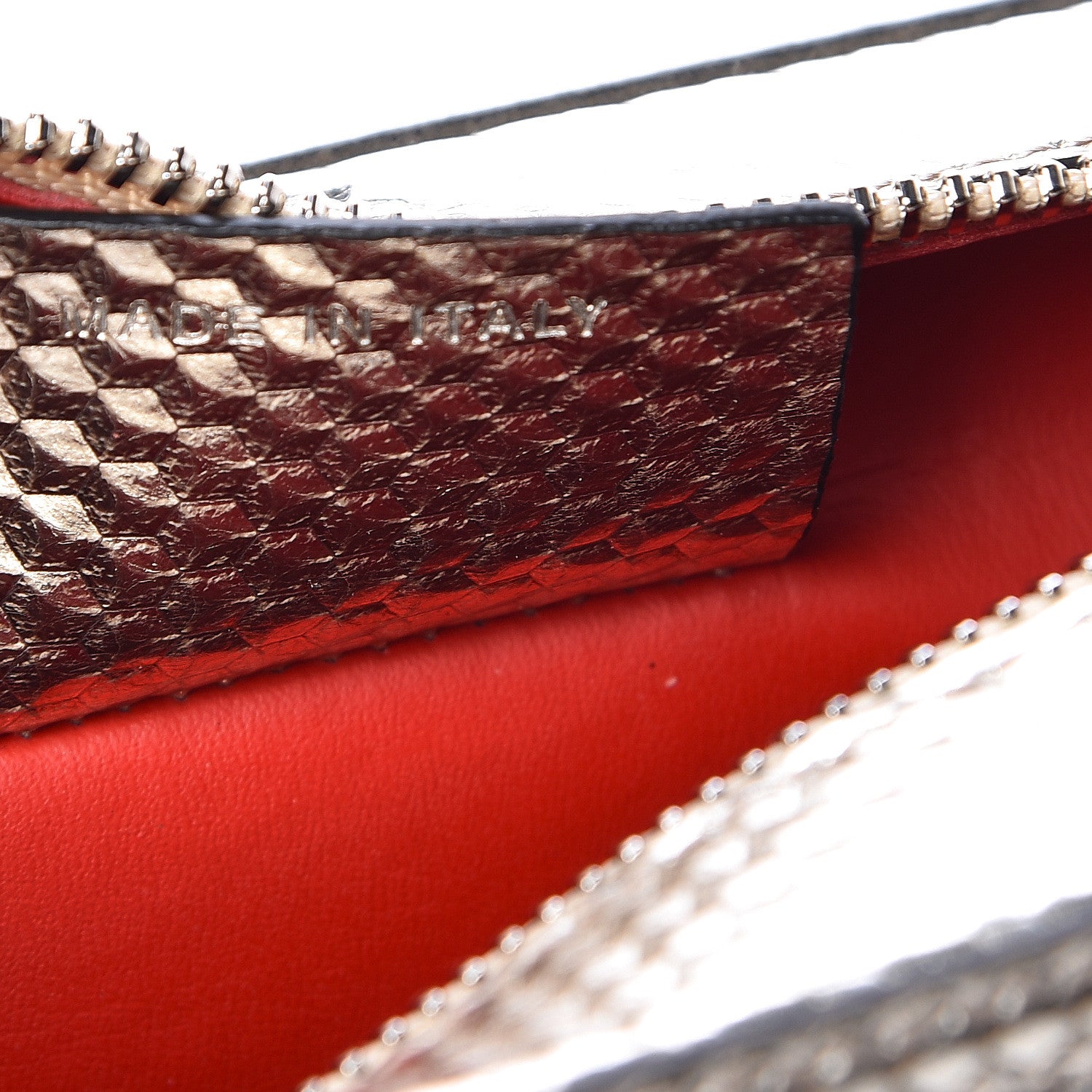Christian Louboutin Givre Calfskin Glitter Cubiste Mini Rubylou Perle Platine 7 of 10