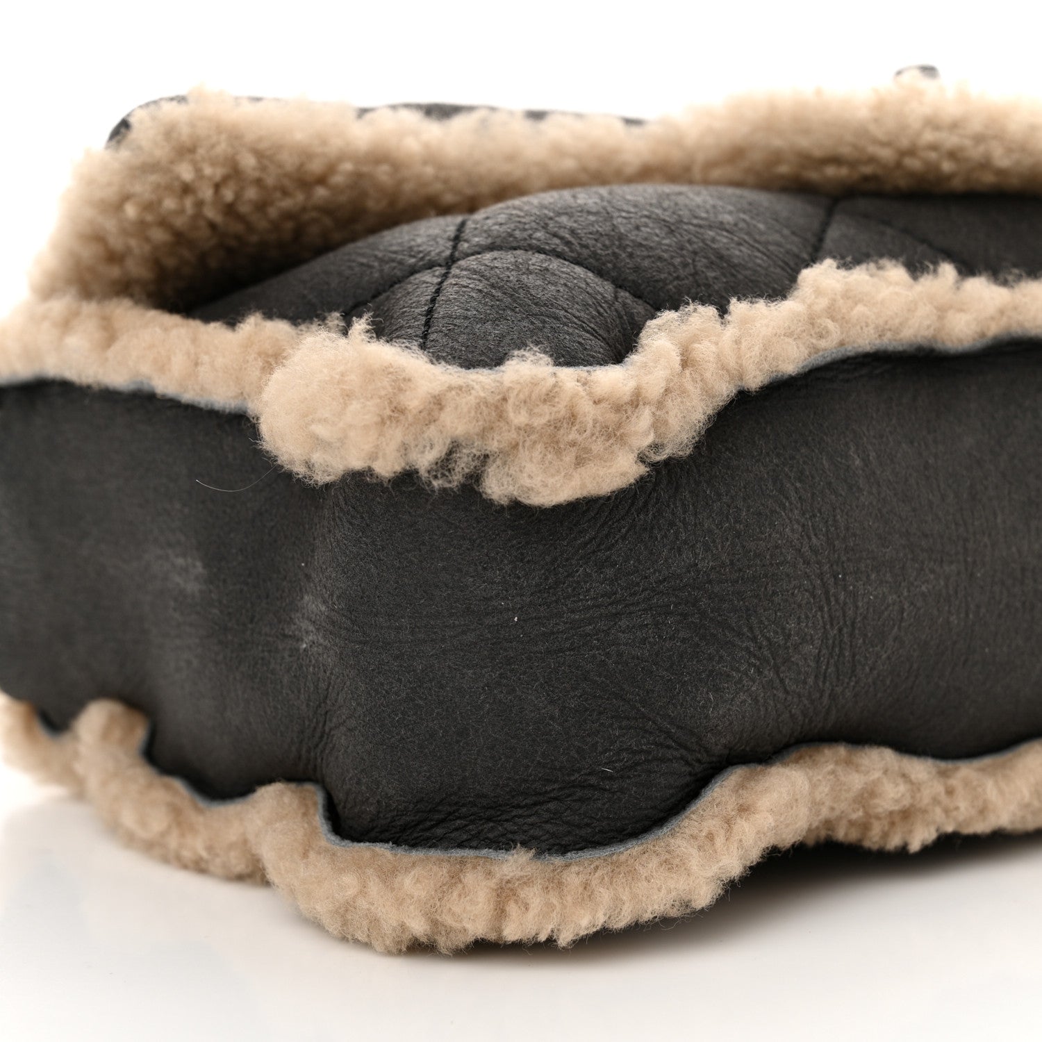 Chanel Shearling Quilted Medium Single Flap Grey 11 of 12