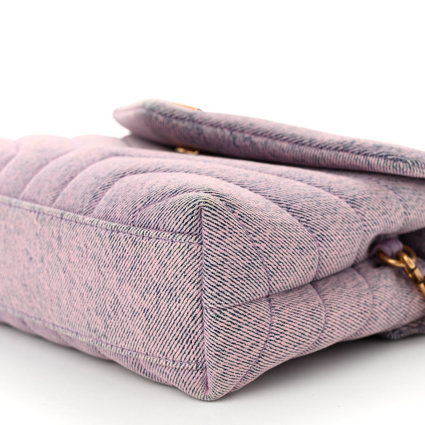 Denim Y Quilted Monogram Toy Loulou Crossbody Bag Bleached Lilac
