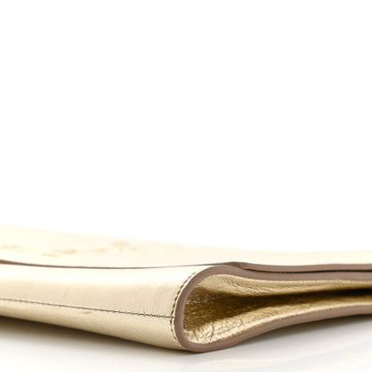 Saint Laurent Metallic Textured Calfskin Monogram Large Belle De Jour Clutch Gold 7 of 9