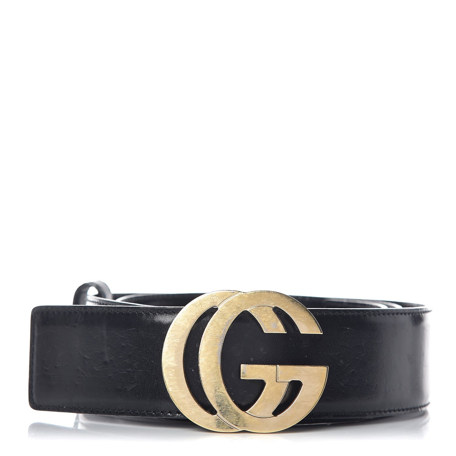 Gucci Calfskin Interlocking G Belt 80 32 Black 1 of 8