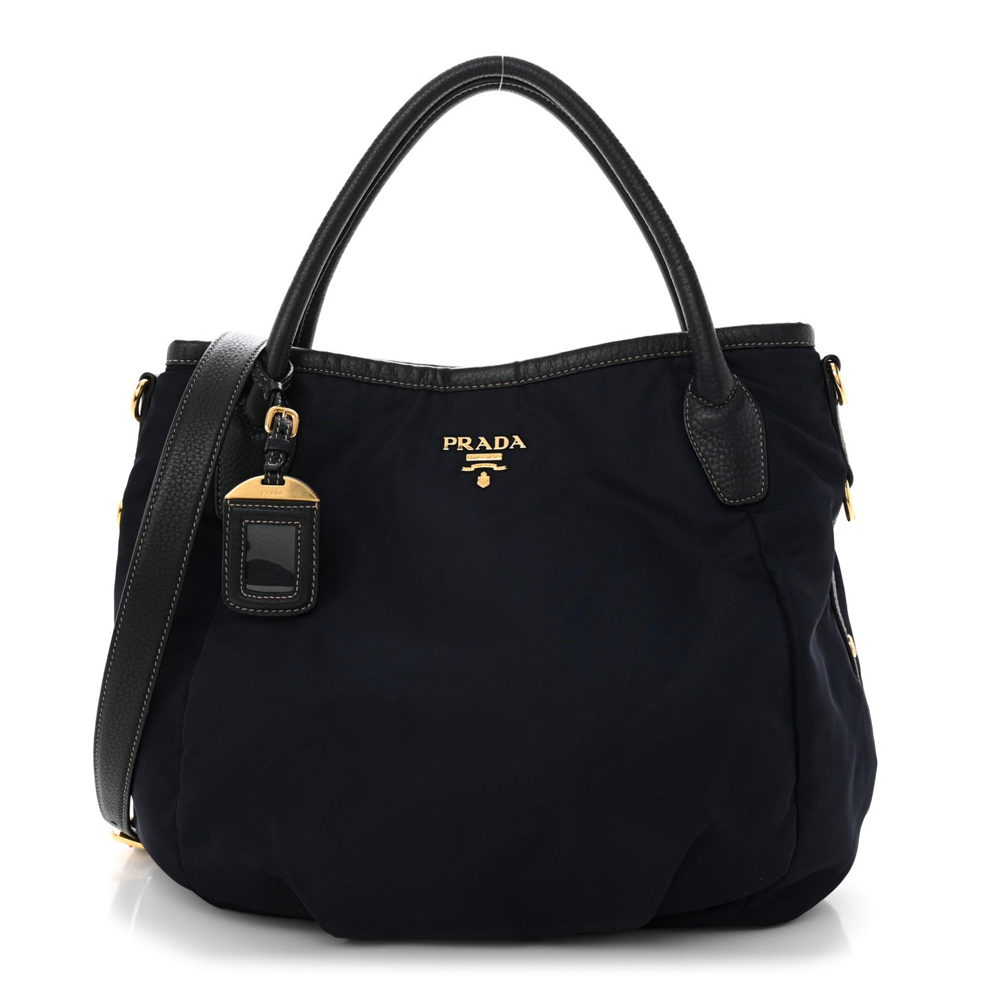 Tessuto Nylon Vitello Daino Tote Baltico