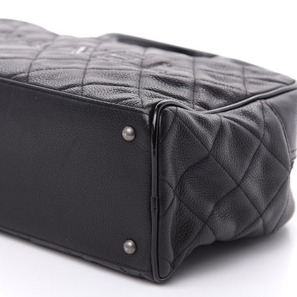 Chanel Caviar Patent Quilted Large Bowler Black 8 of 15
