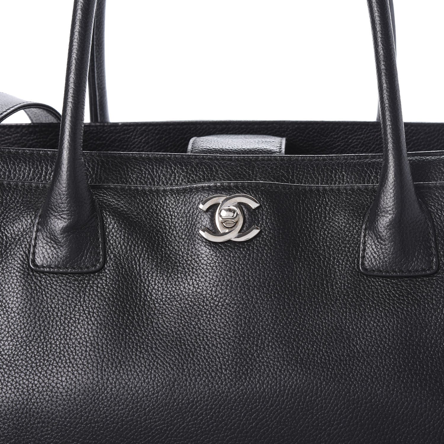 Chanel Calfskin Cerf Executive Shopper Tote Black 8 of 11