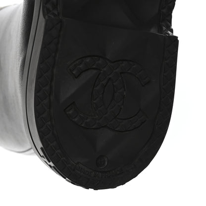 Chanel Caoutchouk CC High Boots 41 Black 7 of 9