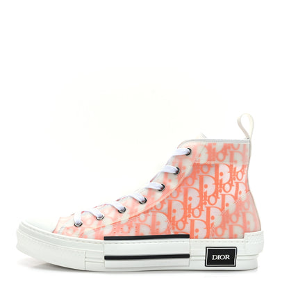 Christian Dior Technical Canvas Oblique Mens B23 High Top Sneakers 42 Orange 1 of 7