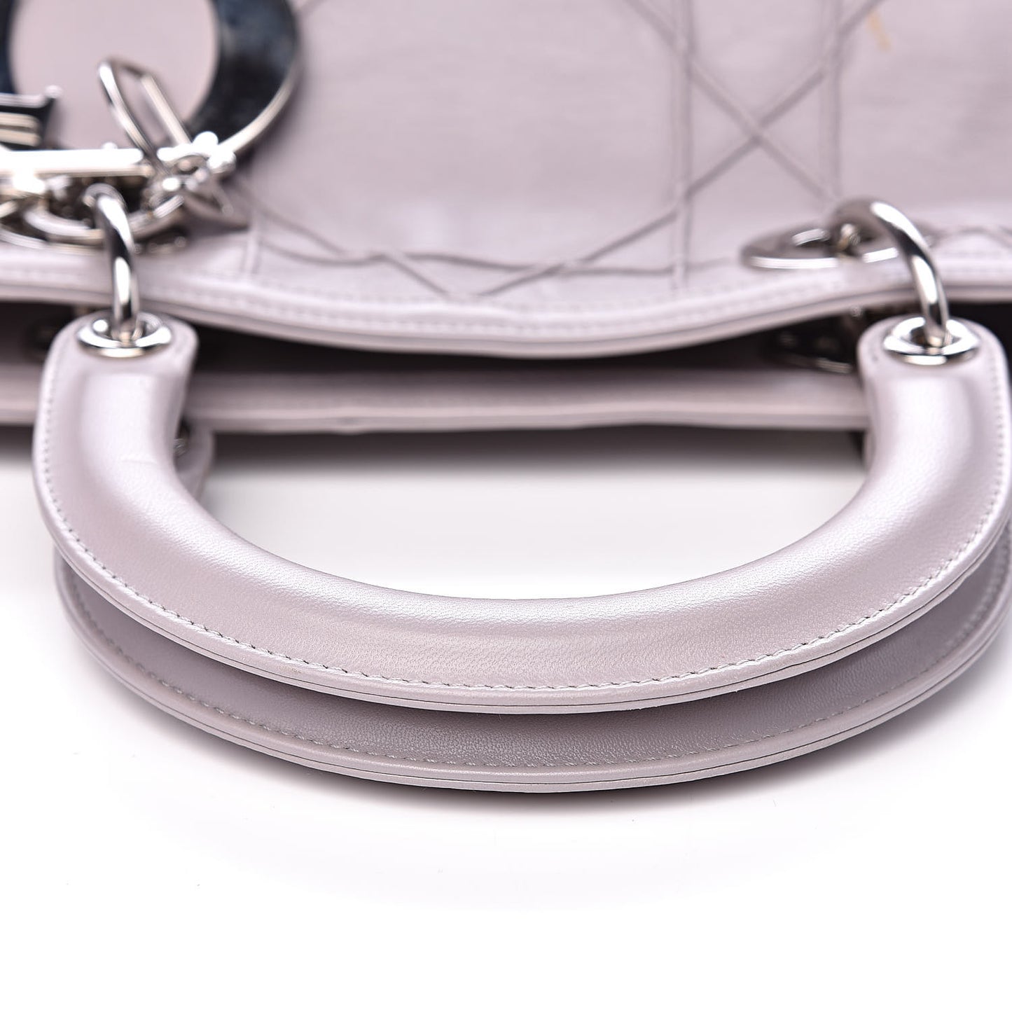 Lambskin Cannage Medium Granville Tote Grey