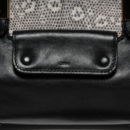 Chloe Lizard Embossed Mini Alice Satchel Black White 10 of 11