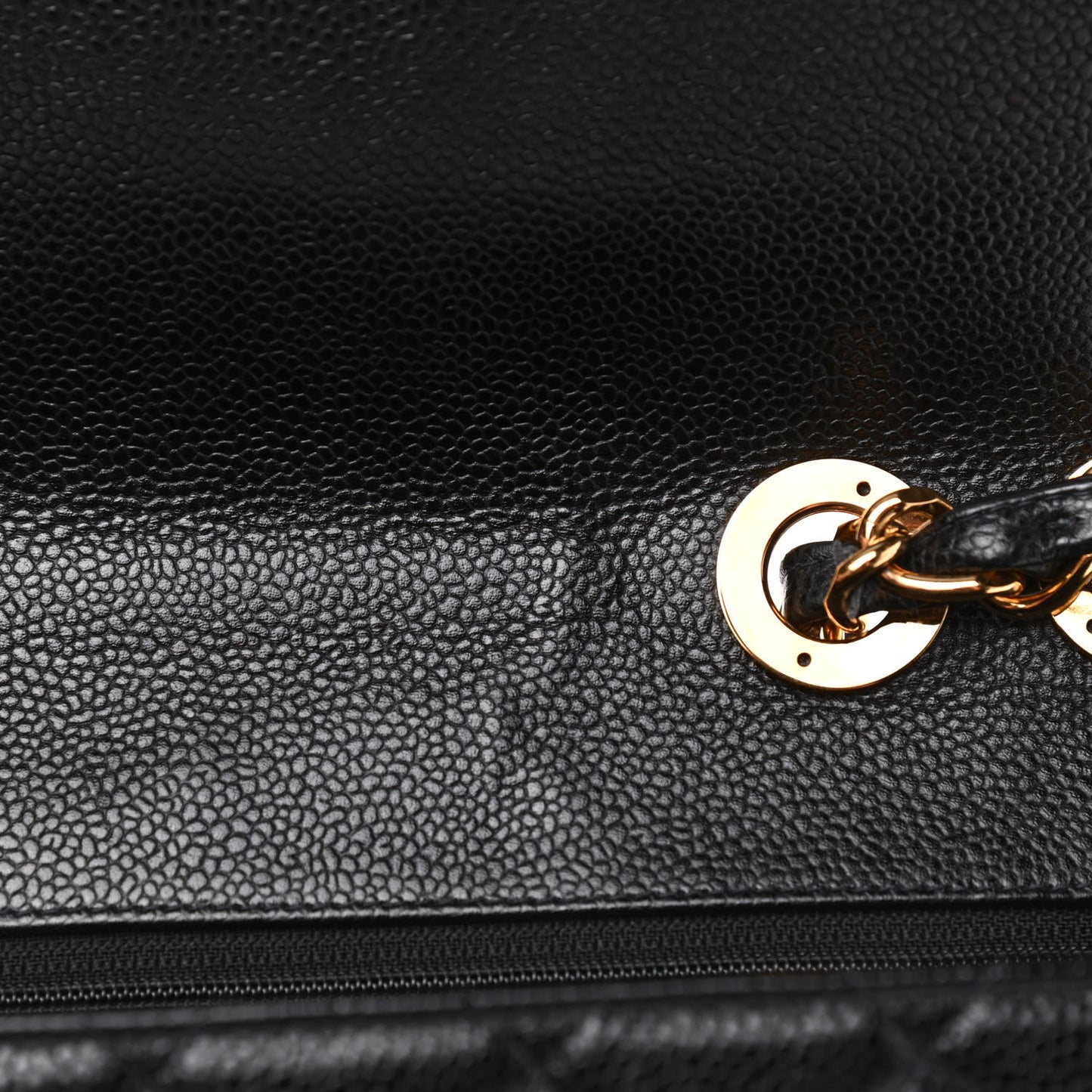 Caviar Quilted Jumbo Single Flap Black
