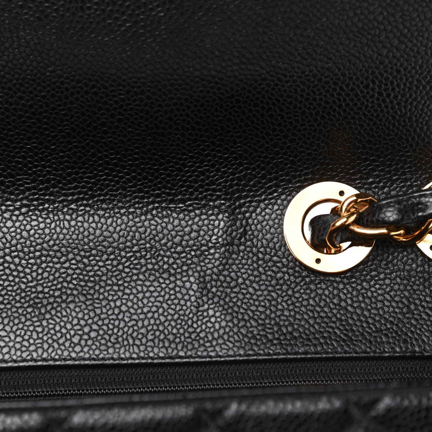 Chanel Caviar Quilted Jumbo Single Flap Black 8 of 12