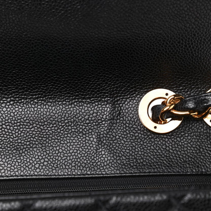 Chanel Caviar Quilted Jumbo Single Flap Black 8 of 12
