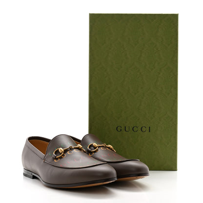 Gucci Wexford Malaga Kid Gucci 100 Centennial Mens Jordaan Loafers 8 New Acero New Shamarock Crop Hibiscus Red 10 of 10